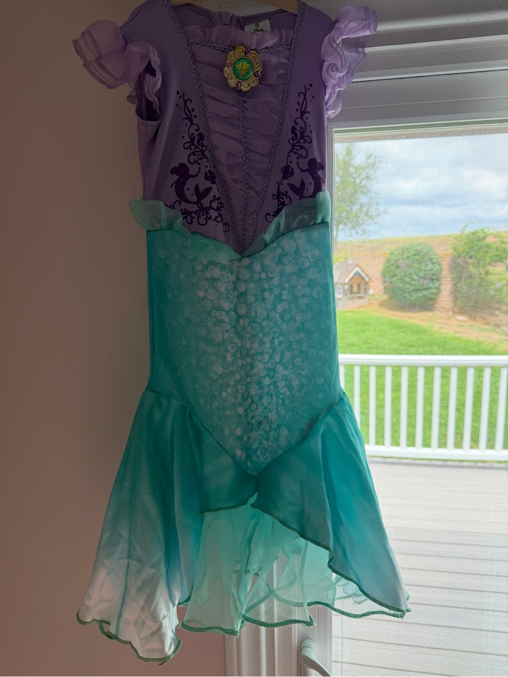 Disney Girls Purple and Aqua Mermaid Dress Costume